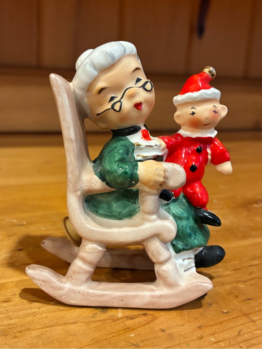 Vintage Lefton Mrs Santa Clause Salt Shaker